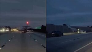 ABD'nin Florida eyaletinde küçük uçak otoyola acil iniş yaparken otomobile çarptı