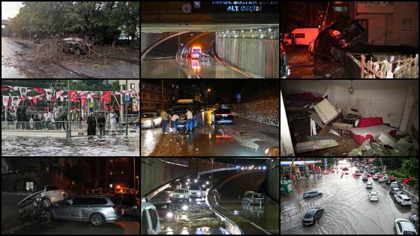 Ankara'da sağanak ve fırtına etkili oldu
