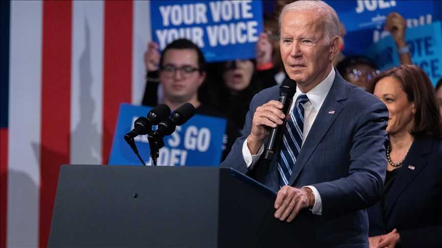 Anket Biden'ın oyları, İsrail'in Gazze'ye saldırılarının başladığı 7 Ekim'den bu yana düşüyor