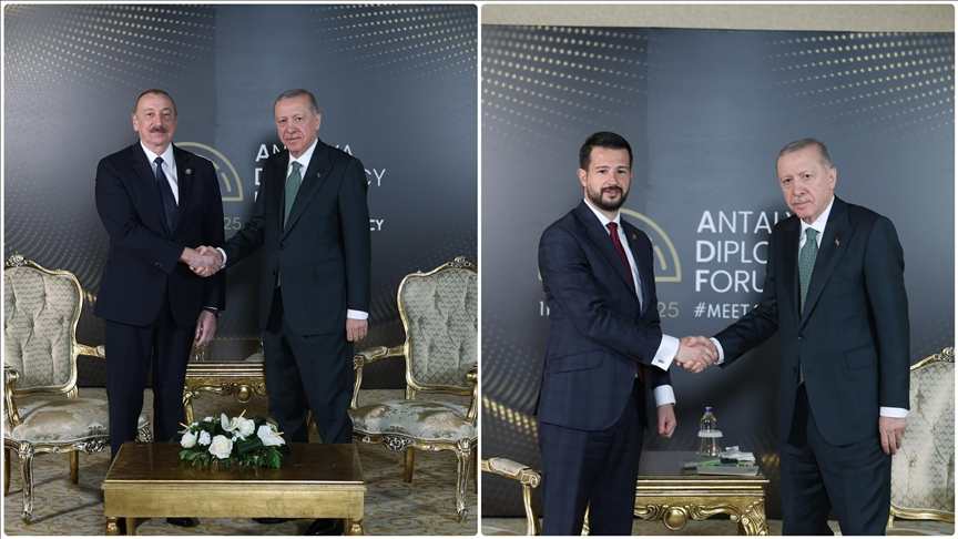 Cumhurbaşkanı Erdoğan Antalya Diplomasi Forumu'nda liderlerle bir araya geldi