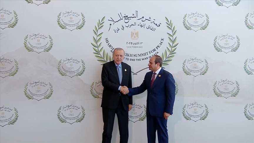 Cumhurbaşkanı Erdoğan, Barış için Şarm El-Şeyh Zirvesine katılmak üzere Mısır'da