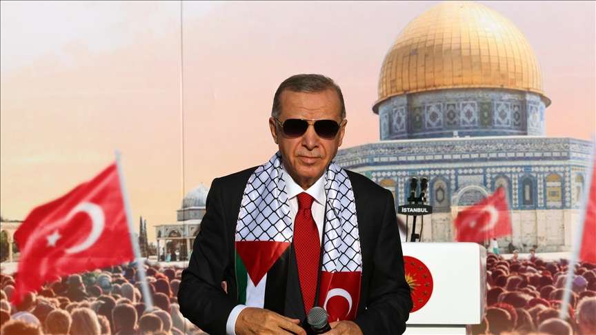Cumhurbaşkanı Erdoğan "Büyük Filistin Mitinginde" konuştu: Gazze için kıyamdayız