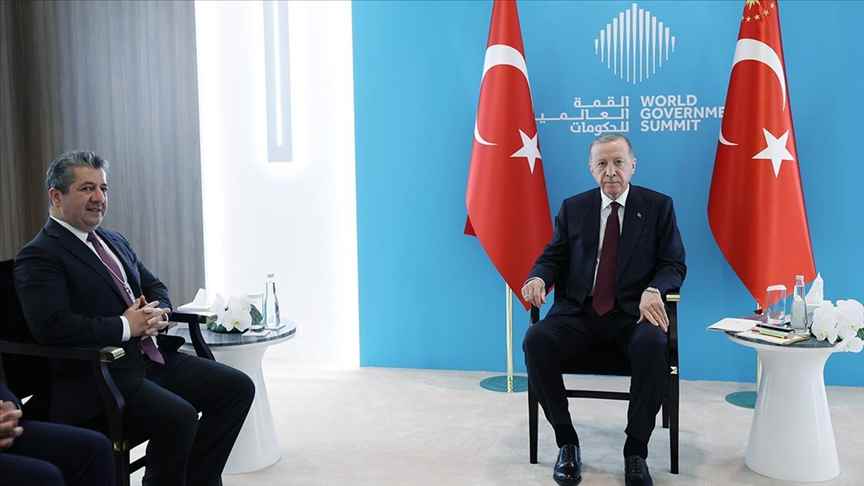 Cumhurbaşkanı Erdoğan, IKBY Başbakanı Barzani'yi kabul etti