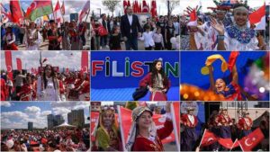 Dünya çocukları Başkent Millet Bahçesi'ndeki şenlik yürüyüşüne katıldı