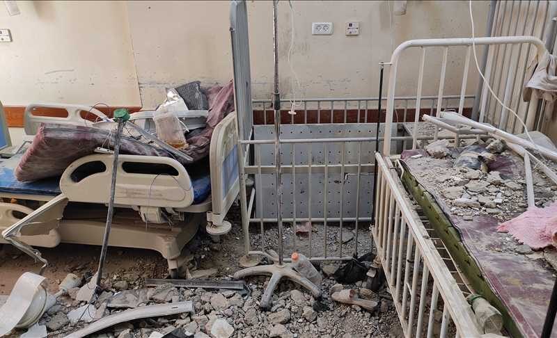 Gazze'deki Sağlık Bakanlığı İsrail ordusu Kemal Advan Hastanesini hizmet dışı bıraktı