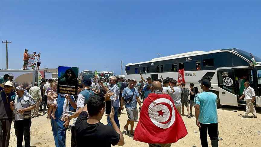 Gazze’ye ilerleyen Mağrib Direniş Konvoyu Libya’nın Zliten kentinden Misrata’ya doğru yola çıktı