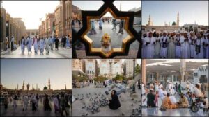 Hacılar, Hazreti Muhammed'in nuruyla aydınlanmış şehir Medine'de