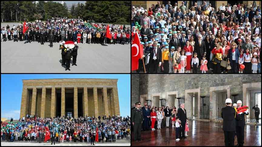 Küçük Hanımlar ve Küçük Beyler Anıtkabir'i ziyaret etti