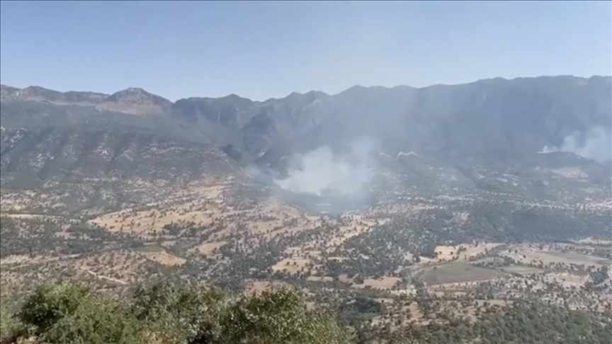 MSB Terör örgütü PKK, Irak'ın kuzeyinde ormanları yakmaya başladı