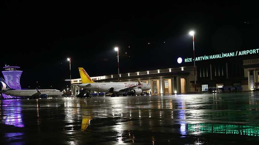 Rize-Artvin Havalimanı'nı ocak ayında 85 bini aşkın yolcu kullandı