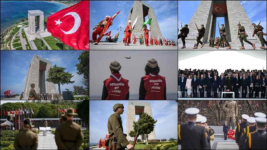 Şehitler Abidesi'nde Çanakkale Kara Savaşları'nın 110. yılı töreni düzenlendi